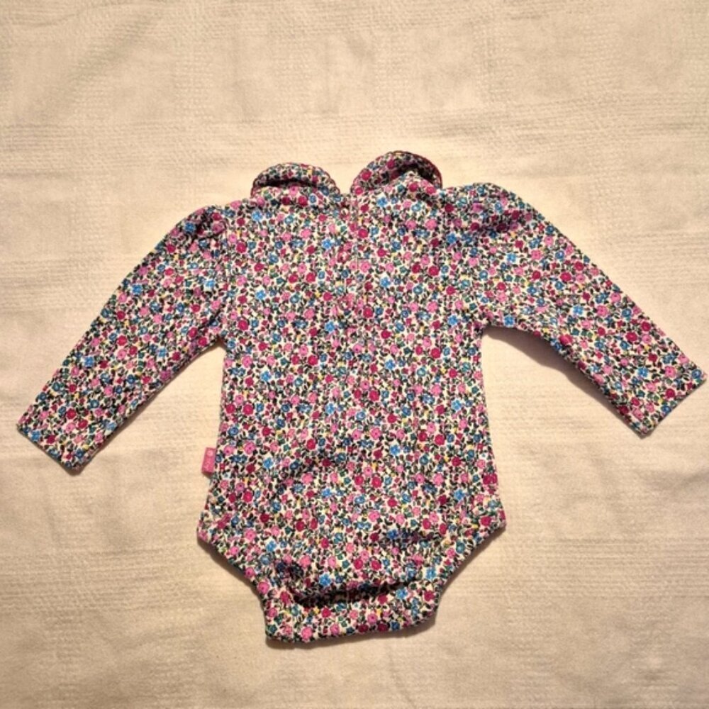Jojo Maman Bébé girls size 3-6 months floral bodysuit EUC - Picture 4 of 6